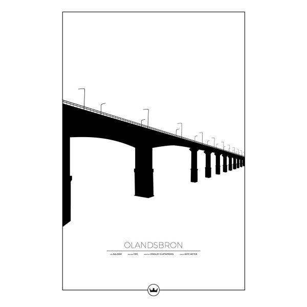 Sverigemotiv Ölandsbron Kalmar / Öland Poster Juliste 61x91 Cm