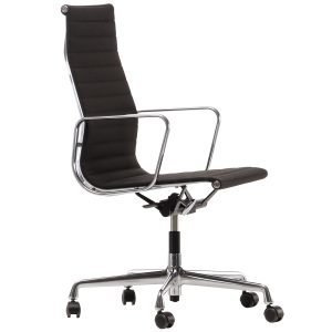 Vitra Aluminium Chair Ea 119 Tuoli Kromi Musta / Ruskea