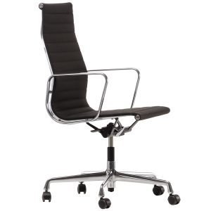 Vitra Aluminium Chair Ea 119 Tuoli Kromi Musta / Ruskea